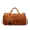 22L Polyester Gym Duffel with Shoe & Wet/Dry Storage Brown color SKU reference