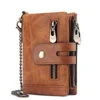 Genuine Leather Trifold Coin and Card Wallet Yellow color SKU reference