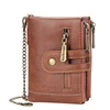 Trifold PU Wallet with Chain Detail Yellow color SKU reference