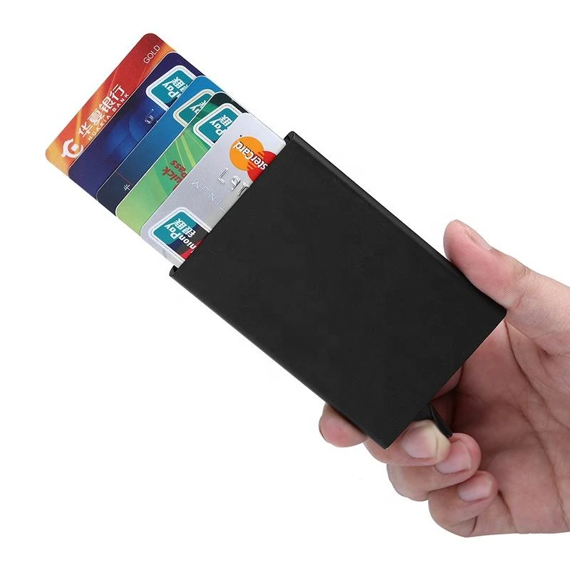 Slim Aluminum Card Holder with Color Options product reference image