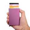 Slim Aluminum Card Holder with Color Options Purple color SKU reference