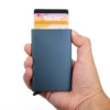 Slim Aluminum Card Holder with Color Options Gray color SKU reference