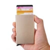 Slim Aluminum Card Holder with Color Options Gold color SKU reference