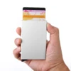 Slim Aluminum Card Holder with Color Options Silver color SKU reference