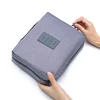 Multi-Pocket Polyester Travel Toiletry Organizer Gray color SKU reference