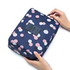 Multi-Pocket Polyester Travel Toiletry Organizer Deep blue flower color SKU reference