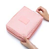 Multi-Pocket Polyester Travel Toiletry Organizer Pink dot color SKU reference