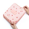 Multi-Pocket Polyester Travel Toiletry Organizer Pink cherry color SKU reference