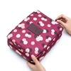 Multi-Pocket Polyester Travel Toiletry Organizer Burgundy flower color SKU reference
