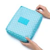 Multi-Pocket Polyester Travel Toiletry Organizer Blue dot color SKU reference