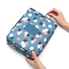 Multi-Pocket Polyester Travel Toiletry Organizer Blue flower color SKU reference