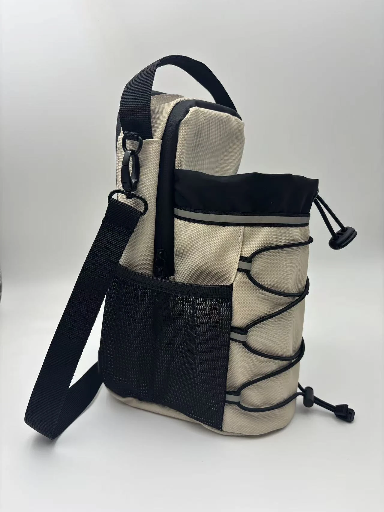 Magnetic 40 oz Bottle Carrier with Phone & Key Storage Khaki · magnetic option 3 with reflective strip color SKU reference