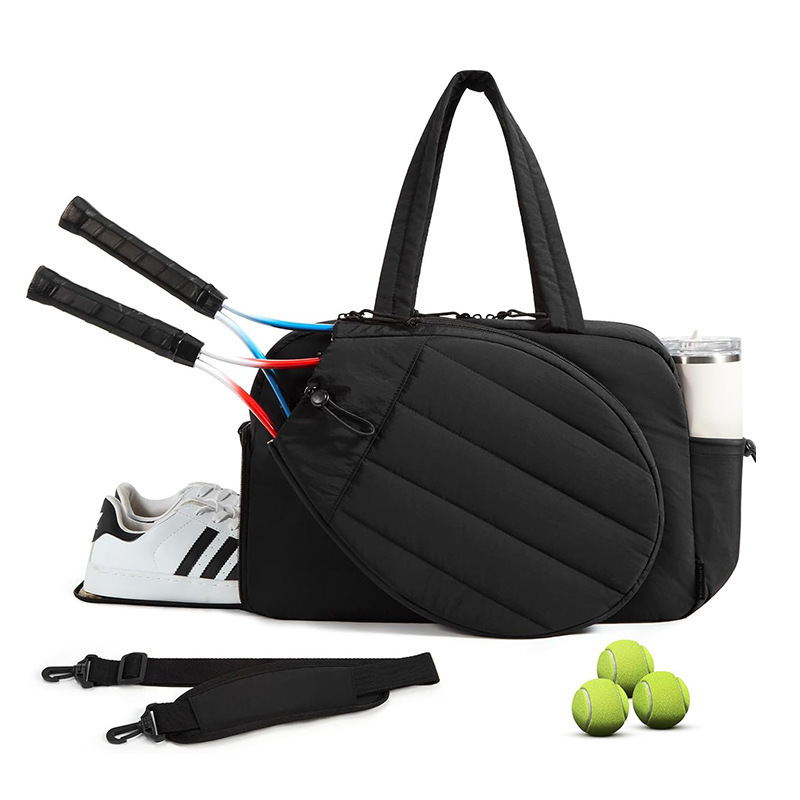 Quilted Pickleball & Tennis Racket Bag with Shoe Compartment product reference image