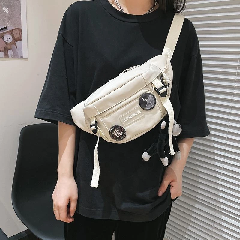Polyester Waist Bag with Furry Monkey Charm product reference image