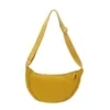 Nylon Crescent Crossbody Bag with Adjustable Strap Yellow color SKU reference