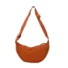 Nylon Crescent Crossbody Bag with Adjustable Strap Orange color SKU reference