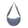Nylon Crescent Crossbody Bag with Adjustable Strap Blue-gray color SKU reference