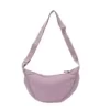 Nylon Crescent Crossbody Bag with Adjustable Strap Lavender color SKU reference