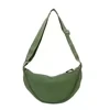Nylon Crescent Crossbody Bag with Adjustable Strap Green color SKU reference