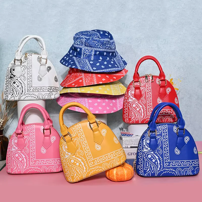 Paisley-Print Crossbody Handbag with Matching Accessory Options product reference image