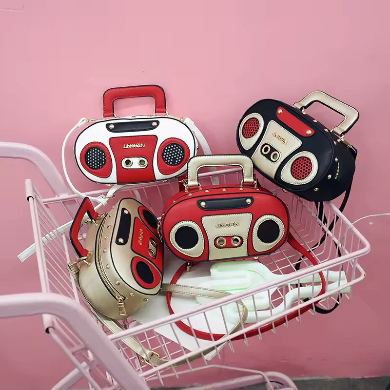 Retro Radio-Inspired PU Crossbody Bag product reference image