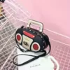 Retro Radio-Inspired PU Crossbody Bag White color SKU reference