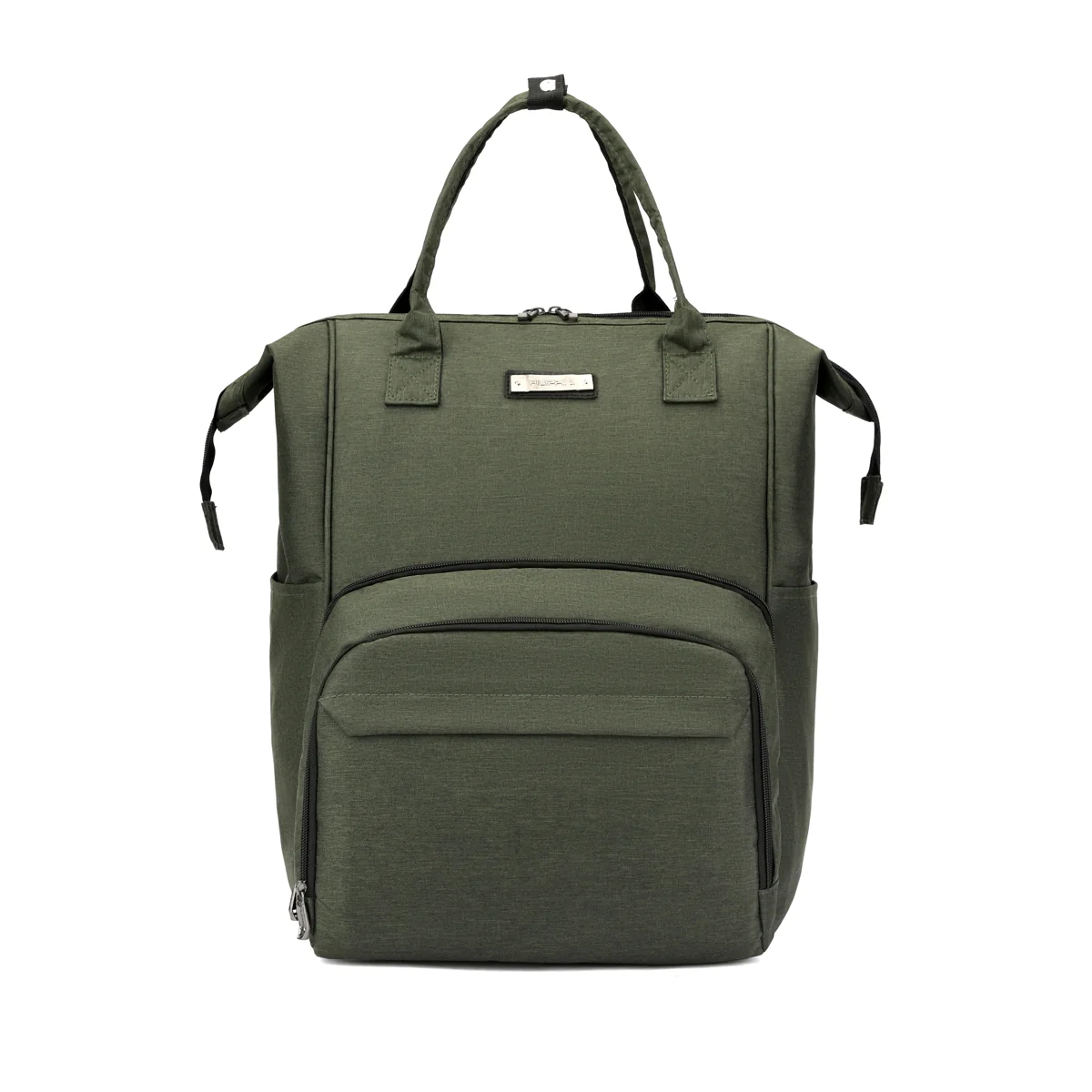 Wheeled Travel Backpack with Removable Quiet Wheels Green · backpack setup color SKU reference