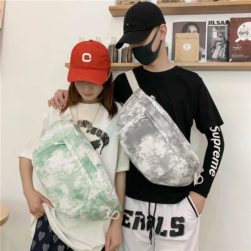 Large-Capacity Tie-Dye Polyester Waist Bag product reference image